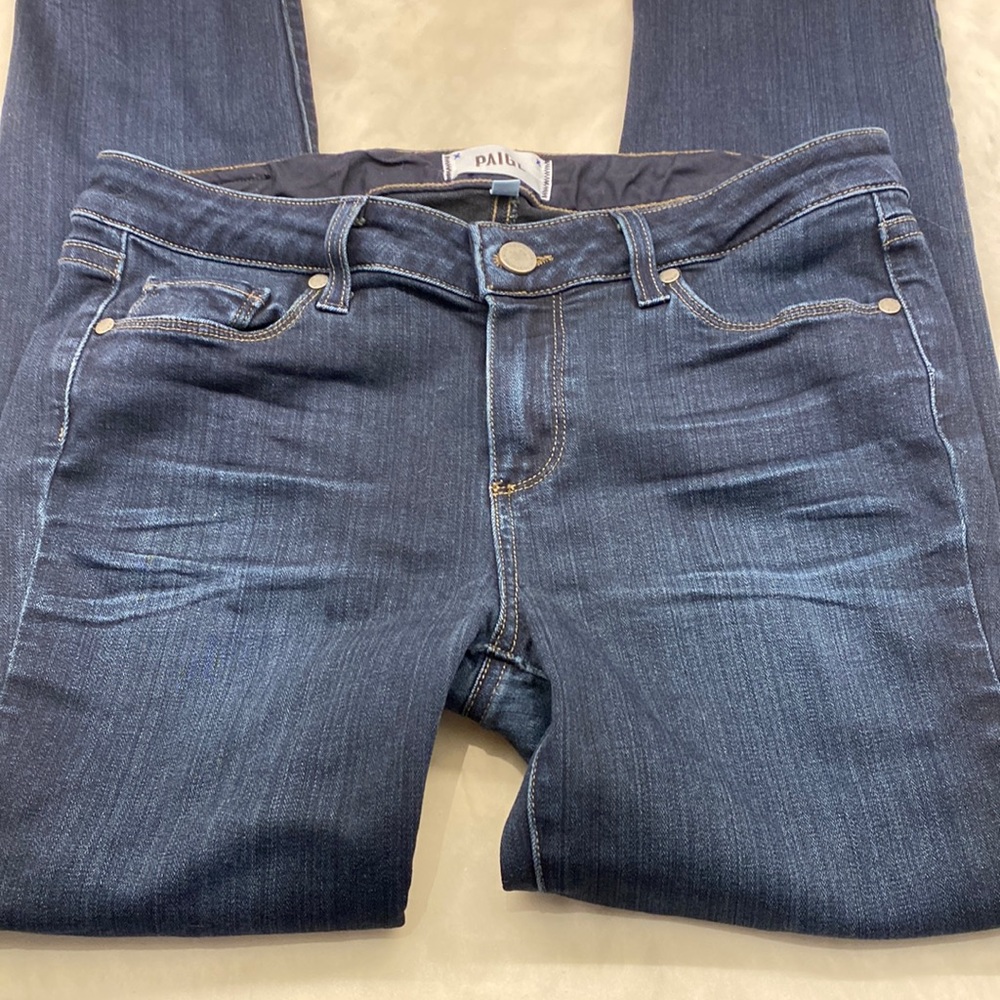 PAIGE dark wash Skyline Skinny Jeans